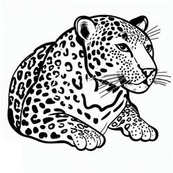 Leopard (Animals) coloring page #189134 to print and color