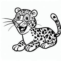 Leopard (Animals) coloring page #189137 to print and color