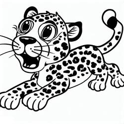Leopard (Animals) coloring page #189138 to print and color