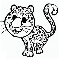 Leopard (Animals) coloring page #189140 to print and color