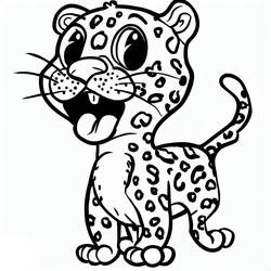 Leopard (Animals) coloring page #189142 to print and color