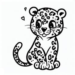 Leopard (Animals) coloring page #189143 to print and color