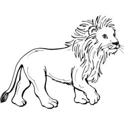 Coloring page: Lion (Animals) #10240 - Printable coloring pages