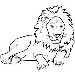 Coloring page: Lion (Animals) #10242 - Printable coloring pages