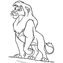 Coloring page: Lion (Animals) #10301 - Printable coloring pages