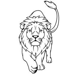 Lion (Animals) coloring page #174855 to print and color