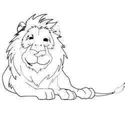 Lion (Animals) coloring page #174858 to print and color