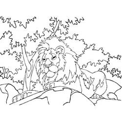 Lion (Animals) coloring page #174859 to print and color