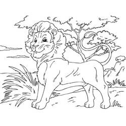 Lion (Animals) coloring page #174864 to print and color