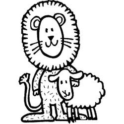 Lion (Animals) coloring page #174868 to print and color