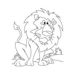 Lion (Animals) coloring page #174870 to print and color