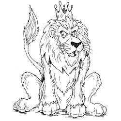 Lion (Animals) coloring page #174875 to print and color