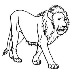 Lion (Animals) coloring page #174879 to print and color