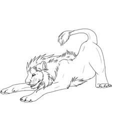 Lion (Animals) coloring page #174881 to print and color