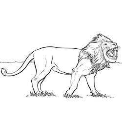 Lion (Animals) coloring page #174883 to print and color