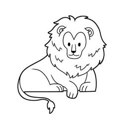 Lion (Animals) coloring page #174895 to print and color
