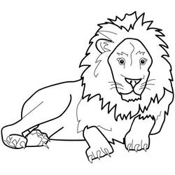 Lion (Animals) coloring page #174898 to print and color