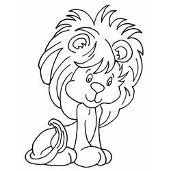 Lion (Animals) coloring page #174899 to print and color