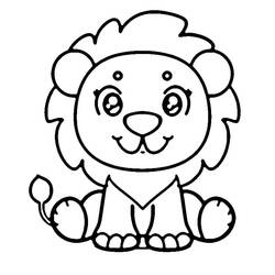 Lion (Animals) coloring page #215470 to print and color