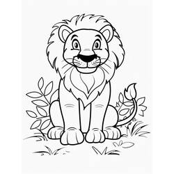 Lion (Animals) coloring page #215472 to print and color