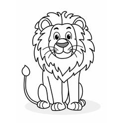 Lion (Animals) coloring page #215473 to print and color