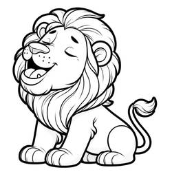 Lion (Animals) coloring page #215477 to print and color