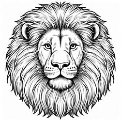 Lion (Animals) coloring page #215485 to print and color