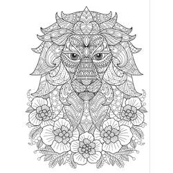 Lion (Animals) coloring page #215486 to print and color