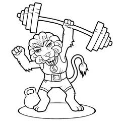 Lion (Animals) coloring page #215487 to print and color