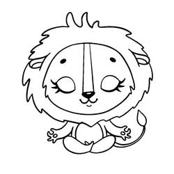 Lion (Animals) coloring page #215488 to print and color