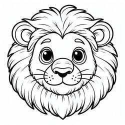 Lion (Animals) coloring page #215490 to print and color