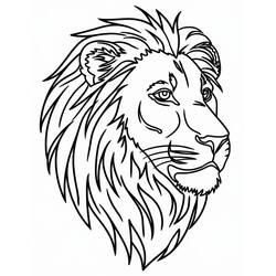 Lion (Animals) coloring page #218697 to print and color