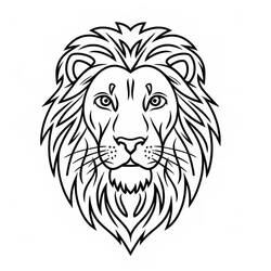 Lion (Animals) coloring page #218699 to print and color