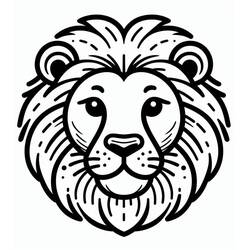 Lion (Animals) coloring page #218701 to print and color