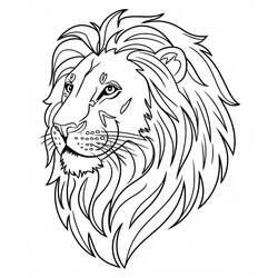 Lion (Animals) coloring page #218703 to print and color