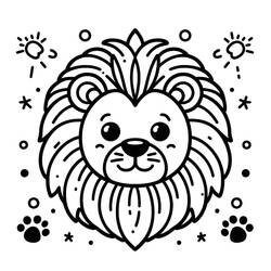 Lion (Animals) coloring page #218705 to print and color