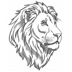 Lion (Animals) coloring page #218711 to print and color