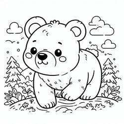 Little Bear (Animals) coloring page #214450 to print and color