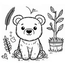 Little Bear (Animals) coloring page #214469 to print and color
