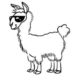 Coloring pages: Llama - Free Printable Coloring Pages