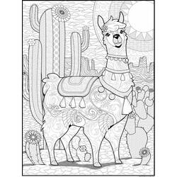 Coloring page: Llama (Animals) #179521 - Free Printable Coloring Pages