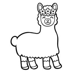 Coloring page: Llama (Animals) #179522 - Free Printable Coloring Pages