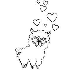 Coloring page: Llama (Animals) #179527 - Free Printable Coloring Pages