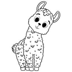 Coloring page: Llama (Animals) #179529 - Free Printable Coloring Pages