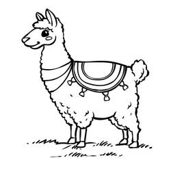 Coloring page: Llama (Animals) #179535 - Free Printable Coloring Pages