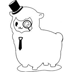 Llama (Animals) coloring page #179536 to print and color