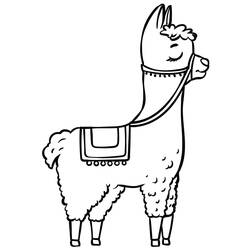 Coloring page: Llama (Animals) #179538 - Free Printable Coloring Pages