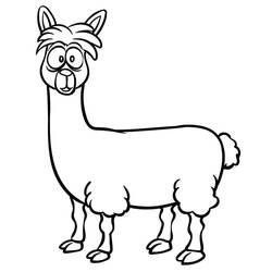 Llama (Animals) coloring page #179542 to print and color
