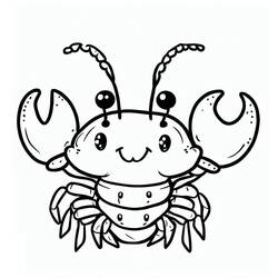Coloring page: Lobster (Animals) #186722 - Free Printable Coloring Pages