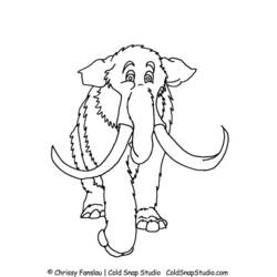Coloring page: Mammoth (Animals) #19178 - Printable coloring pages
